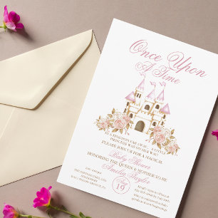 Once Upon A Time Princess Baby Girl Shower Kaart