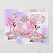 Once Upon a Time Princess Baby shower Paarse Roze Kaart (Voorkant / Achterkant)