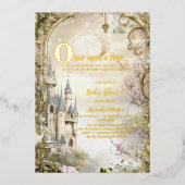 Once Upon a Time Princess Castle Baby Shower Folie Uitnodiging (Voorkant)