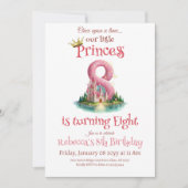 Once Upon a Time Princess Castle Meisje 8e verjaar Kaart (Voorkant)