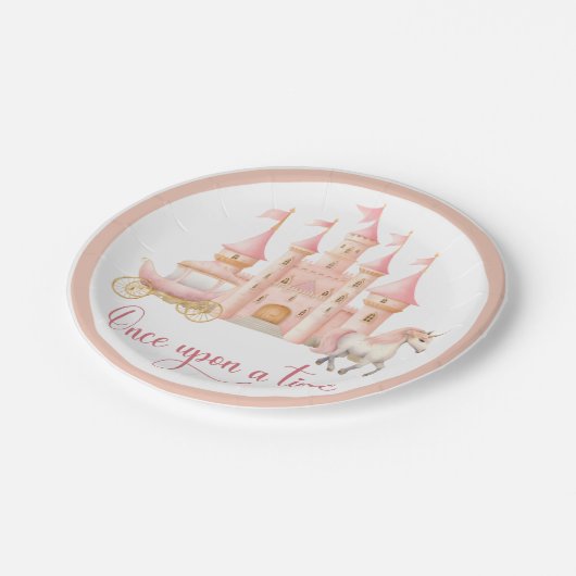 Once Upon A Time Princess Paper Plate Papieren Bordje (Gekanteld)