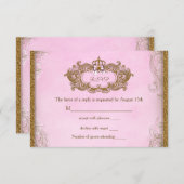 Once Upon a Time Princess Verjaardag RSVP (Voorkant / Achterkant)