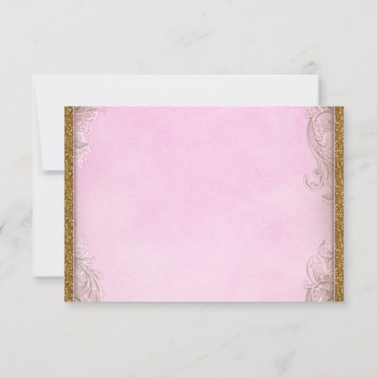 Once Upon a Time Princess Verjaardag RSVP Kaartje (Achterkant)