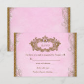 Once Upon a Time Princess Verjaardag RSVP Kaartje (Voorkant / Achterkant)