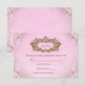 Once Upon a Time Princess Verjaardag RSVP Kaartje (Voorkant / Achterkant)