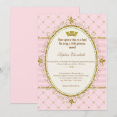 Once Upon a Time Prinses 1e verjaardag Uitnodiging (Voorkant / Achterkant)