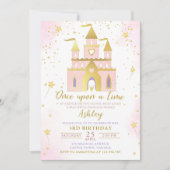 Once Upon a Time Prinses Kasteel Meisje Verjaardag Kaart (Voorkant)