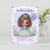 Once Upon a Time Prinses Verjaardag Uitnodiging (Staand voorkant)