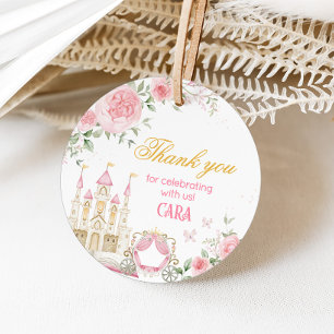 Once Upon a Time Prinses Verjaardagsfeestje Bedankjes Labels