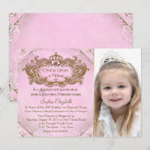 Once Upon a Time Prinses Verjaardagsfeestje Kaart (Voorkant / Achterkant)