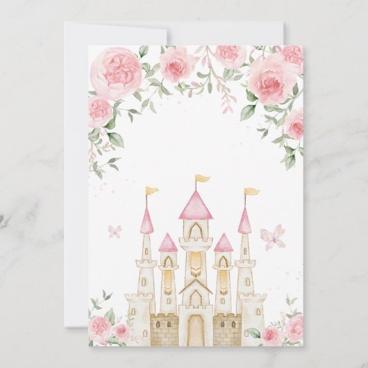 Once Upon a Time Prinses Verjaardagsfeestje Kaart (Achterkant)