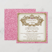 Once Upon a Time Prinses Verjaardagsfeestje Kaart (Voorkant / Achterkant)