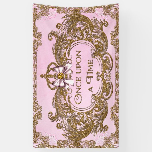 Once Upon a Time Prinses Verjaardagsfeestje Spandoek (Verticaal)