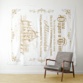 Once upon a Time royal backdrop gold and white Wandkleed (In Situ (horizontaal))