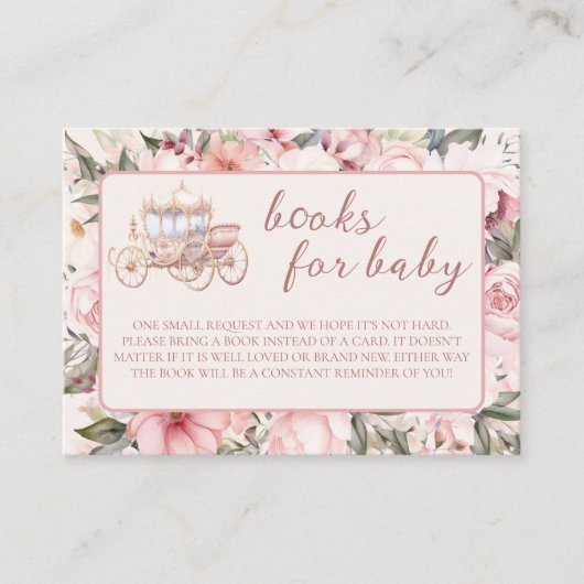 Once Upon a Time Roze Prinses Boeken voor Baby Informatiekaartje (Voorkant)