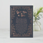 Once Upon a Time Storybook Baby shower Invitation Kaart (Staand voorkant)