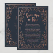 Once Upon a Time Storybook Baby shower Invitation Kaart (Voorkant / Achterkant)