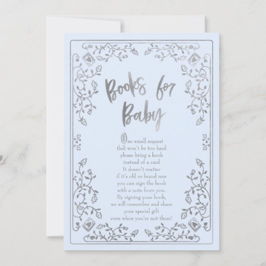 Once Upon a Time Storybook Baby shower Invitation Kaart (Achterkant)