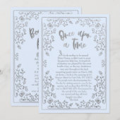 Once Upon a Time Storybook Baby shower Invitation Kaart (Voorkant / Achterkant)