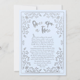Once Upon a Time Storybook Baby shower Invitation Kaart