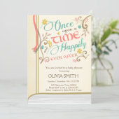 Once Upon a Time Storybook Baby shower Kaart (Staand voorkant)