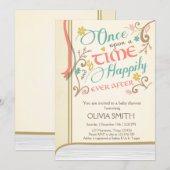 Once Upon a Time Storybook Baby shower Kaart (Voorkant / Achterkant)