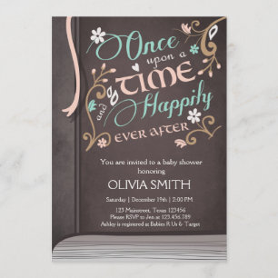Once Upon a Time Storybook Baby shower Kaart