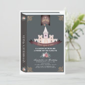 Once Upon A Time Storybook Black 1st Birthday Kaart (Staand voorkant)