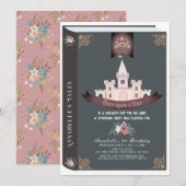 Once Upon A Time Storybook Black 1st Birthday Kaart (Voorkant / Achterkant)