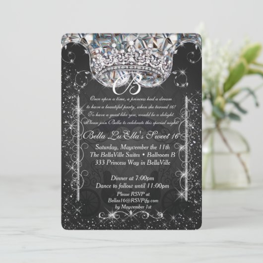 Once Upon a Time Sweet 16 Uitnodiging (Staand voorkant)