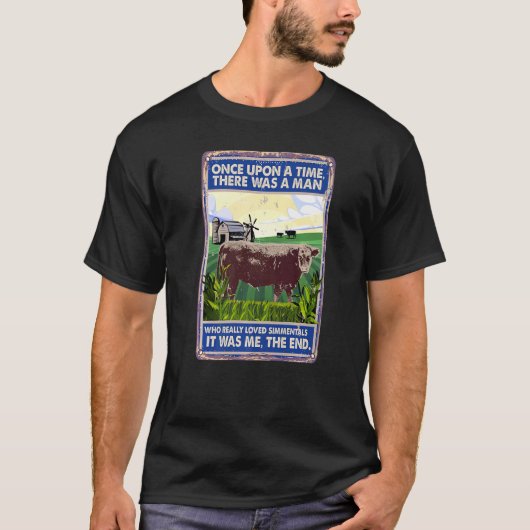 Once Upon A Time There Was A Man Cow Breed Simmen T-shirt (Voorkant)
