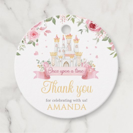Once Upon a Time Verjaardag Feestronde Bedankjes Labels (Voorkant)