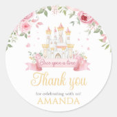 Once Upon a Time Verjaardagsfeestje Ronde Sticker (Voorkant)