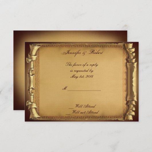 Once Upon a Time Wedding Response Kaart (Voorkant / Achterkant)