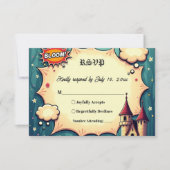 Once Upon A Time Woodland Castle Fairytale Wedding RSVP Kaartje (Voorkant)