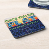 Once you go FLAT, , you never go back" coaster Bier Onderzetter (Linkerzijde)