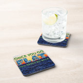 Once you go FLAT, , you never go back" coaster Bier Onderzetter (Rechterzijde)