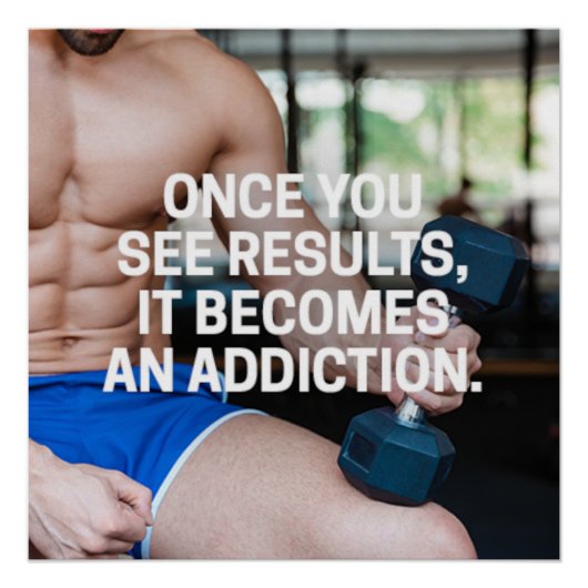 Once You See Results Motivational Poster (Voorkant)
