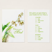 Oncidium Leucochilum orchidee bloem groen Visitekaartje (Voorkant /achterkant)