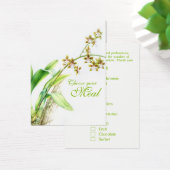 Oncidium Leucochilum orchidee bloem groen Visitekaartje (Bureau)