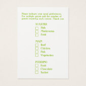 Oncidium Leucochilum orchidee bloem groen Visitekaartje (Achterkant)