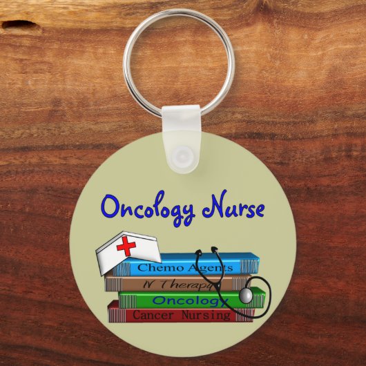 Oncolgoy Nurse "Books"-ontwerp Sleutelhanger (Voorkant)