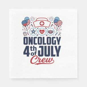 Oncologie 4 juli Crew Medisch Patriottisch T-shirt Servet