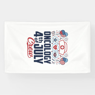 Oncologie 4 juli Crew Medisch Patriottisch T-shirt Spandoek