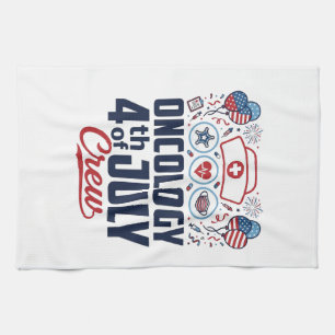Oncologie 4 juli Crew Medisch Patriottisch T-shirt Theedoek