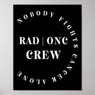 Oncologie Bestraling Nurse Crew T-shirt Pediatric  Poster