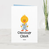 Oncologie Chick Wenskaart Kaart (Achterkant)