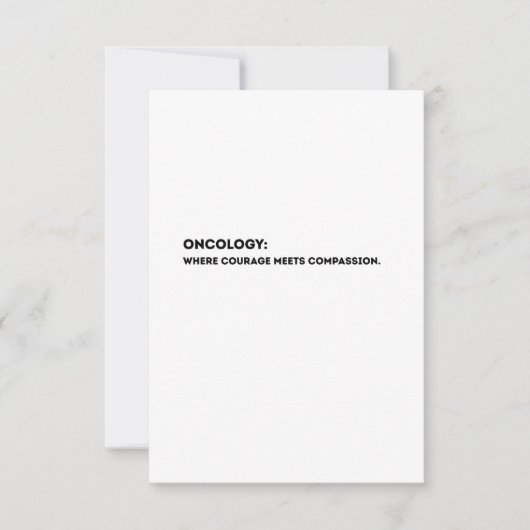 Oncologie Definities Kaart – Dank U Oncoloog (Voorkant)