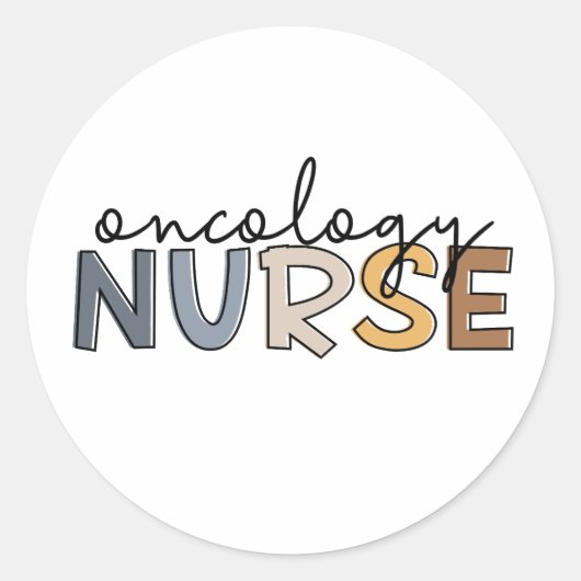 Oncologie Nurse Oncology Nursing RN Ronde Sticker (Voorkant)