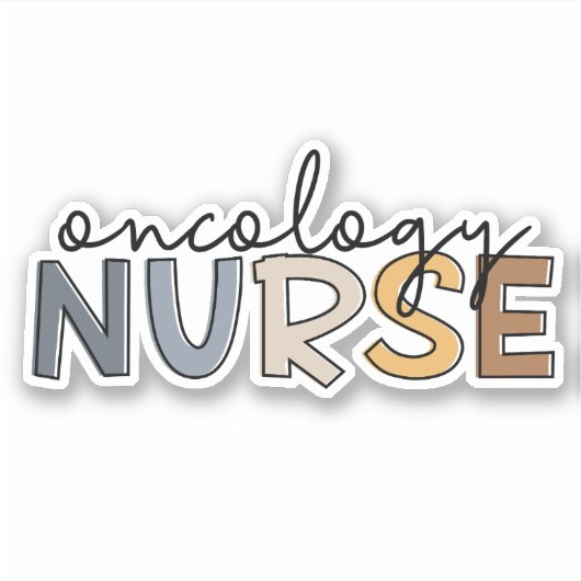 Oncologie Nurse Oncology Nursing RN Sticker (Voorkant)